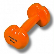 Гантель в виниловой оболочке SKYFIT 2 кг, цвет – оранжевый