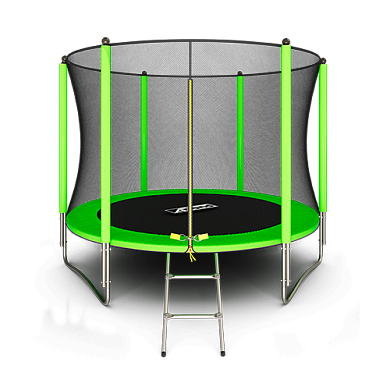 Батут Arland 10FT с внешней страховочной сеткой и лестницей (Light green)