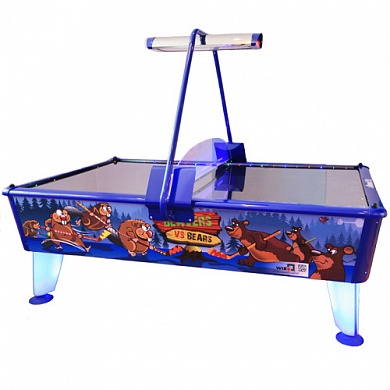 Игровой стол - аэрохоккей Wik Beavers vs Bears (цветной, жетоноприемник/купюроприемник)