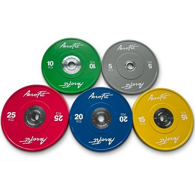 Бамперные диски для кроссфита, зеленые Aerofit AFBDC 10 кг
