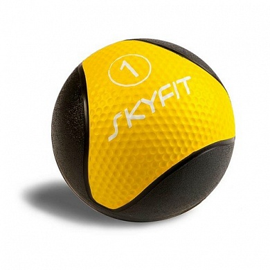 Медицинский мяч SKYFIT 1 кг. цвет черно/желтый